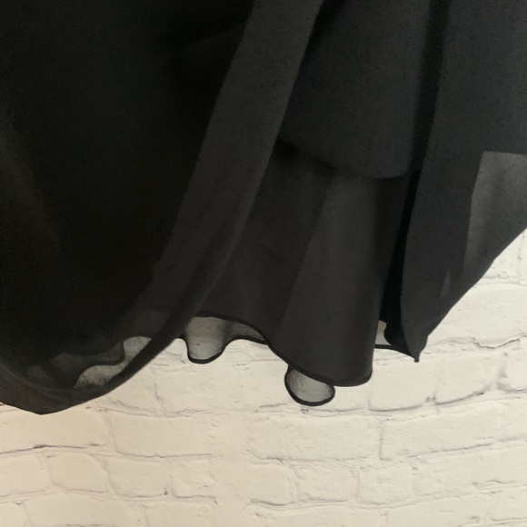 Black silk and ruffle dress by Ann Taylor LOFT - Picture 6 of 8